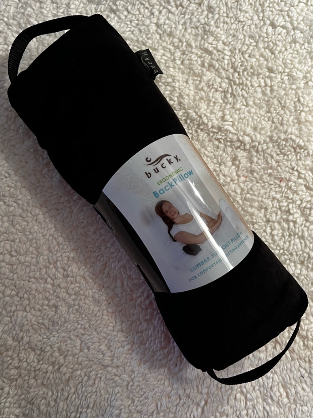 Bucky Ergonomic Lumbar Support Back Pillow Color-Black